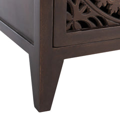 Indian Hand Carved  Solid Wood Bedside Table 14