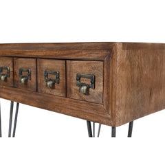 Angle Industrial Vintage Wood and Iron Coffee Table B15
