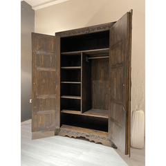 Avani Indian Hand Painted Solid Wooden Cupboard Wardrobe D20