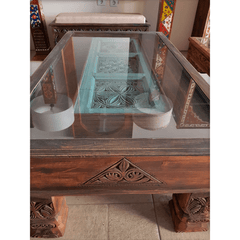 Indian Hand Carved Solid Wood Coffee Table C14
