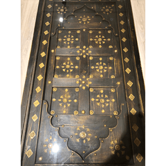 Indian Antique Brass Work Solid Wood Coffee Table C39