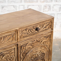 Indian Furniture Hand Carved Solid Wood Cabinet