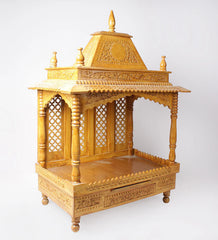 Sheesham Wood Handmade Mandir Home Temple In Natural