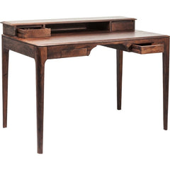 Boston Taper Contemporary Solid Wood Study Desk Computer Table Walnut