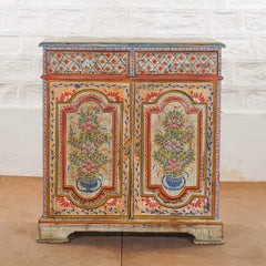 Pandora Hand Painted Solid Wood Cabinet Multicolour