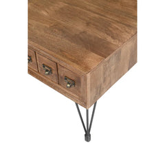 Angle Industrial Vintage Wood and Iron Coffee Table B15