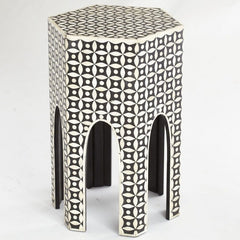 Maaya Bone Inlay Small Arabian Side Table Stool Stand