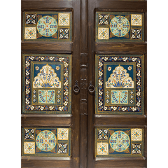 Avani Indian Hand Painted Solid Wooden Cupboard Wardrobe D20