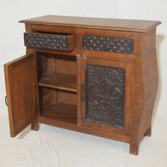 French Colonial Hand Carved Solidwood sideboard Brown