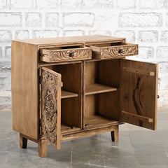 Indian Furniture Hand Carved Solid Wood Cabinet