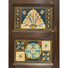 Avani Indian Hand Painted Solid Wooden Cupboard Wardrobe D20