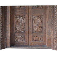 Indian Vintage Antique Hand Carved Solid Wood Door 78