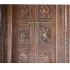 Indian Vintage Antique Hand Carved Solid Wood Door 78