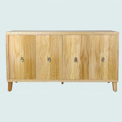 Indian Handmade Solid Wood Scatter Pattern Carved Sideboard