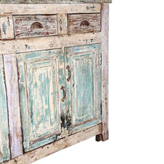 Reclaimed Timber Sideboard Rustic whitewash 160cm