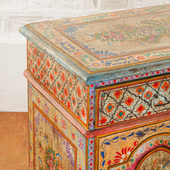 Pandora Hand Painted Solid Wood Cabinet Multicolour