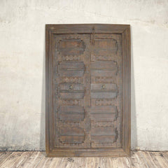 Indian Vintage Antique Hand Carved Solid Wood Door 79