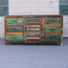 Recycled Reclaimed wood Sideboard 150cm Rustic