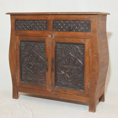 French Colonial Hand Carved Solidwood sideboard Brown