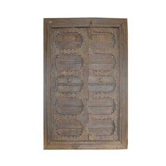 Indian Vintage Antique Hand Carved Solid Wood Door 79