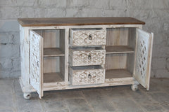 Kalah Hand Carved Solid Wooden Sideboard Buffet 150x40x90cm KLA0137  -  