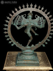 Indian Lord Nataraja Shiva Brass Statue