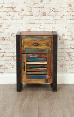 Aspen Reclaimed Wood Industrial 1 drawer Side Table Bedside