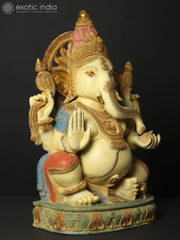 Indian Lord Ganesha Handmade Brass Statue