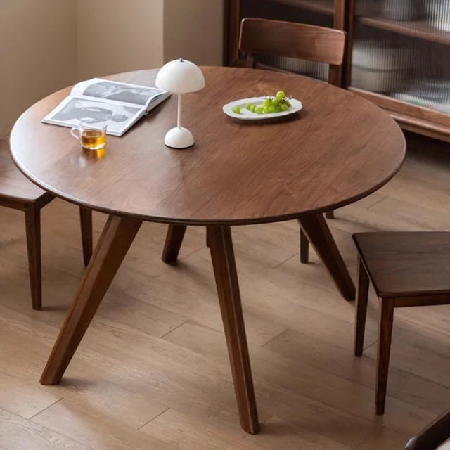Hand Carved Round Solid Wood Dining Table  22
