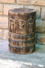 Indian Hand Carved Man Face Solid Wood Coffee Table C137