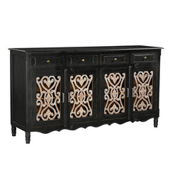 Hand Carved Jali Solid Wood Sideboard S80