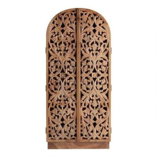 Hand Carved Solid Wooden Cupboard Wardrobe D130