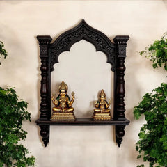 Rajasthani Temple Display Carved Archway Wall Shelf 09
