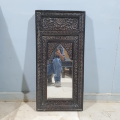 Handcrafted Indian Furniture Carved Wooden Mirror Frame 37X7X77CM