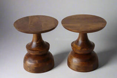 Indian Hand Carved Reclaimed Wood Side Table 08