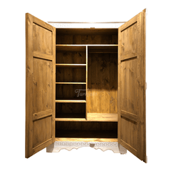Indian Hand Carved Solid Wooden Cupboard Wardrobe D21