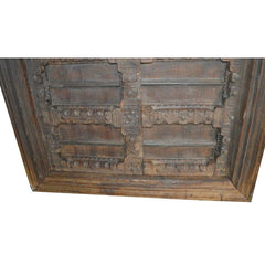 Indian Vintage Antique Hand Carved Solid Wood Door 79