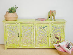 Kalah Hand Carved Solid Wooden Sideboard Buffet 180x90x40cm KLA0136  -  