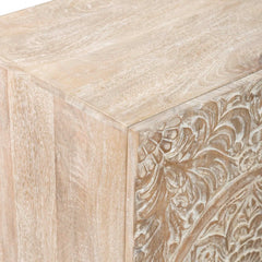 Indian Handmade Solid Wood 3 Door Carved Sideboard