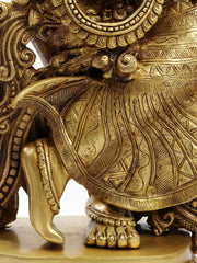 Indian Lord Radha Krishna Divine Pair Brass Statue