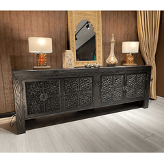 Indian Hand Carved Solid Wood TV Unit 20