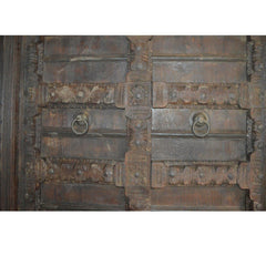 Indian Vintage Antique Hand Carved Solid Wood Door 79