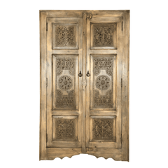Indian Hand Carved Solid Wooden Cupboard Wardrobe D22