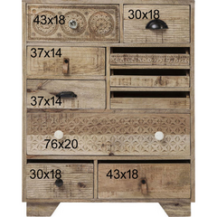 The Attic Duns Wooden Chest of Drawer Natural