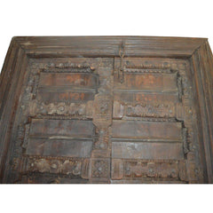 Indian Vintage Antique Hand Carved Solid Wood Door 79