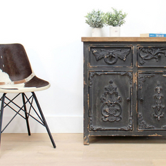 The Attic Carolina Solid Wood Sideboard Black