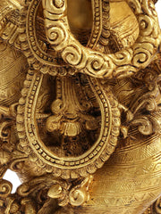 Indian Lord Radha Krishna Divine Pair Brass Statue