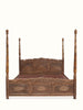 Indian Hand Carved Solid Wood Poster Bed Frame 173