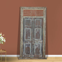 Indian Vintage Antique Handcrafted Reclaimed Wood Door 49