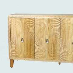 Indian Handmade Solid Wood Scatter Pattern Carved Sideboard